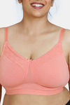 Zivame True Curv Snuggle Up Double Layered Non Wired Full Coverage Super Support Bra - Terra Cotta — thumbnail 4